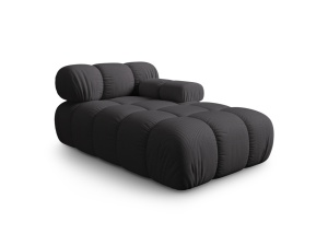 Sezlong canapea modulara maro espresso din textil pentru 1 persoana Bellis Right 3D Micadoni