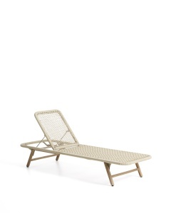 Sezlong ecru din metal Dandara Kave Home