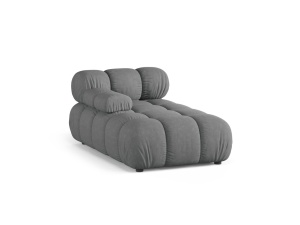 Sezlong pentru canapea modulara gri din textil pentru 1 persoana Bellis Liberty Left Micadoni