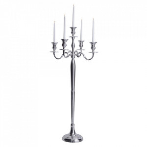Sfesnic argintiu din aluminiu 120 cm Allya Invicta Interior
