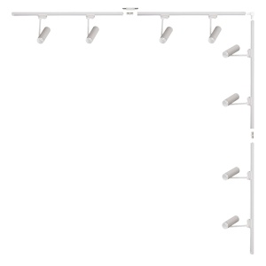 Sina alba din metal cu 8 spoturi Zestaw Corner Zuma Line