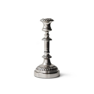 Suport lumanare argintiu din metal 25 cm Forged IV HKliving