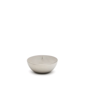 Suport lumanare argintiu din metal 6 cm Quira Kave Home