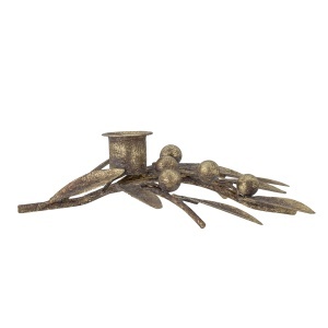 Suport lumanare auriu din metal 5 cm Mirabel Bloomingville