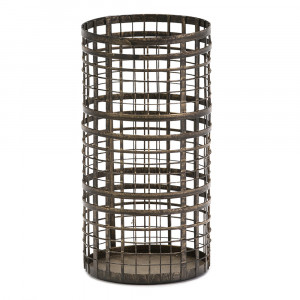 Suport lumanare maro/auriu din metal 25 cm Bretan Thai Natura