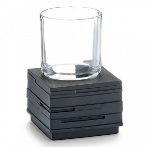 Suport pentru periuta dinti negru din fibre sintetice 8x12 cm Slate Zeller