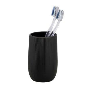 Suport pentru periute dinti negru din ceramica 8x12 cm Fablo Wenko