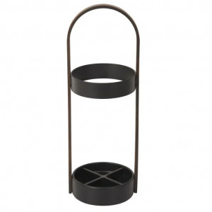 Suport umbrele maro/negru din lemn 68 cm Nina Umbra