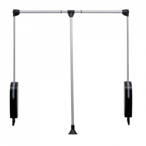 Suport umerase argintiu/negru din metal 130 cm Lift Wenko