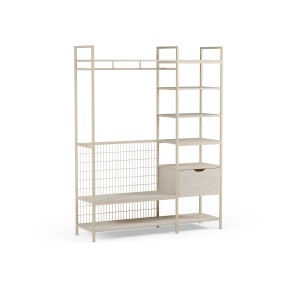 Suport umerase cu rafturi din metal crem 180 cm Amara Quiet Object
