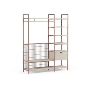 Suport umerase cu rafturi din metal maro teracota 180 cm Amara Quiet Object