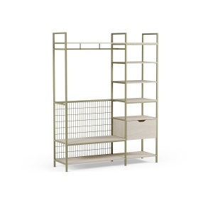 Suport umerase cu rafturi din metal verde 180 cm Amara Quiet Object