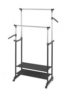 Suport umerase negru/argintiu din metal 117 cm All In Wenko