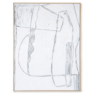 Tablou alb/negru din canvas si lemn 123x163 cm Brutalism HK Living