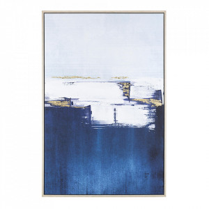 Tablou albastru/alb din MDF si canvas 62x92 cm Bold Bizzotto