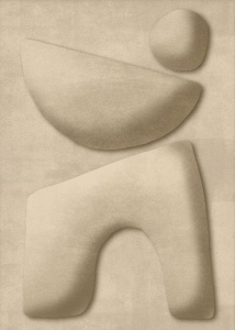 Tablou bej din fibre naturale 100x140 cm Texture Bizzotto