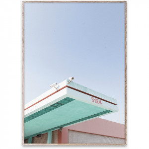 Tablou multicolor cu rama din lemn Los Angeles is Pink 01 Paper Collective