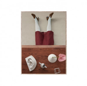 Tablou multicolor cu rama din lemn Stilleben Paper Collective