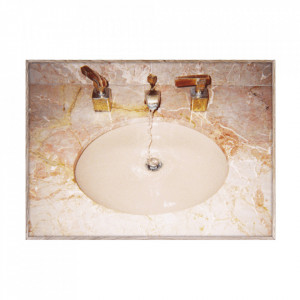 Tablou multicolor cu rama din lemn The Sink Paper Collective