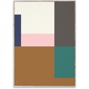 Tablou multicolor cu rama din lemn Wrong Geometry 03 Paper Collective