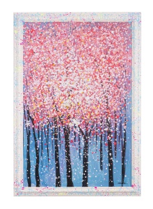Tablou multicolor din fibre naturale 100x150 cm Spotty 008 Bizzotto