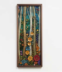 Tablou multicolor din lemn 40x120 cm LONG016 The Home Collection