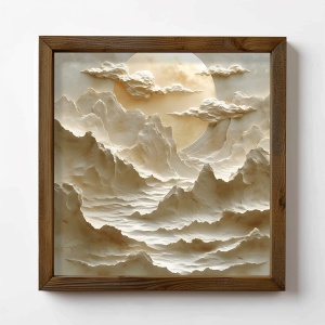 Tablou multicolor din lemn 50x50 cm AI065 The Home Collection