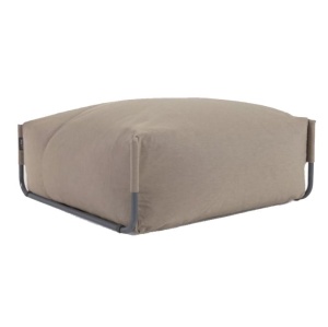 Taburet exterior patrat din textil verde 101x101 cm Square Kave Home