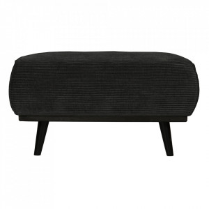 Taburet pentru picioare gri grafit din textil 55x80 cm Statement Woood