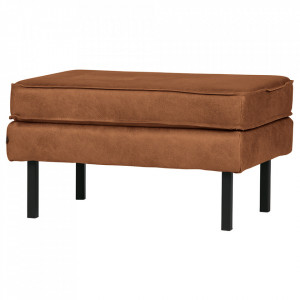 Taburet pentru picioare maro din piele 54x84 cm Rodeo Woood