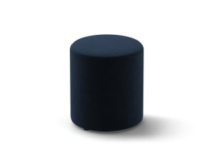 Taburet rotund albastru royal din catifea 40 cm Dia Micadoni