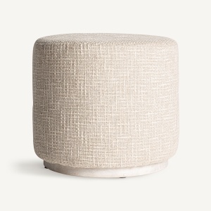 Taburet rotund bej din bumbac 48 cm Aran Vical Home