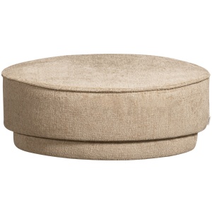 Taburet rotund bej din textil 80 cm Pearl XL Woood