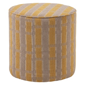 Taburet rotund grej/maro din textil 46 cm Sarli Woood