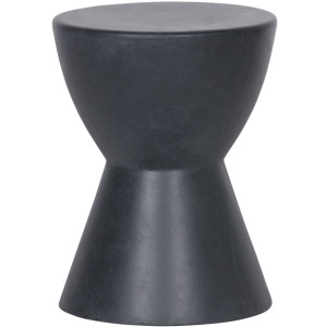 Taburet rotund gri antracit din ceramica 35 cm Dover Woood