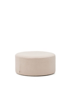 Taburet rotund roz din textil 90 cm Kaeli Kave Home