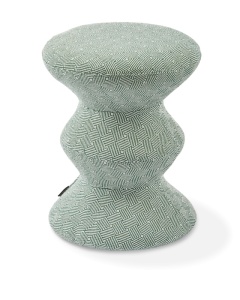 Taburet rotund verde deschis din textil 36 cm Zig Zag Pols Potten