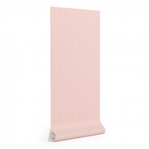 Tapet roz din hartie 10x0,53  cm Arcadia Kave Home