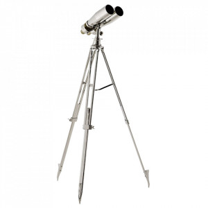 Telescop argintiu/maro din aluminiu si alama 195 cm Kentwell Eichholtz