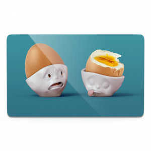 Tocator dreptunghiular multicolor din lemn 14x23 cm Half as bad Tassen