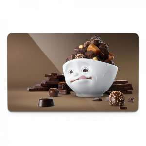 Tocator dreptunghiular multicolor din lemn 14x23 cm Sweet Choco Tassen