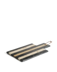 Tocator dreptungiular bej/maro din marmura 23x30 cm Surne Kave Home