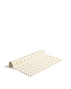 Traversa masa ecru/galbena din bumbac 50x150 cm Adesta Kave Home