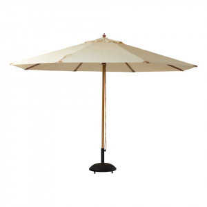 Umbrela soare alb antic din lemn si olefina Lizzano Cinas