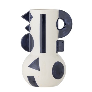 Vaza alba/albastra din ceramica 24 cm Graphica Bloomingville