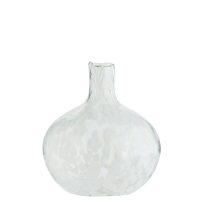Vaza alba/transparenta din sticla 16 cm Dominik Madam Stoltz
