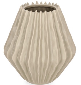 Vaza bej din ceramica 20 cm Eldar Low Bizzotto