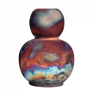Vaza decorativa aramie din ceramica 32 cm Raku Versmissen