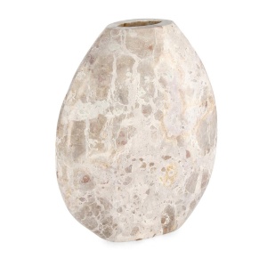 Vaza decorativa bej din marmura 25 cm Crane Mar Bizzotto