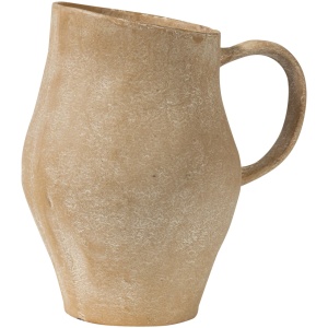 Vaza decorativa bej nisipiu din metal 26 cm Valerie Woood